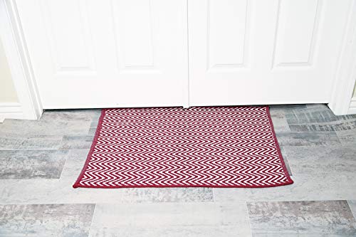 Entryway Rug Indoor Door Mat Natural Fiber Red Lava Small 