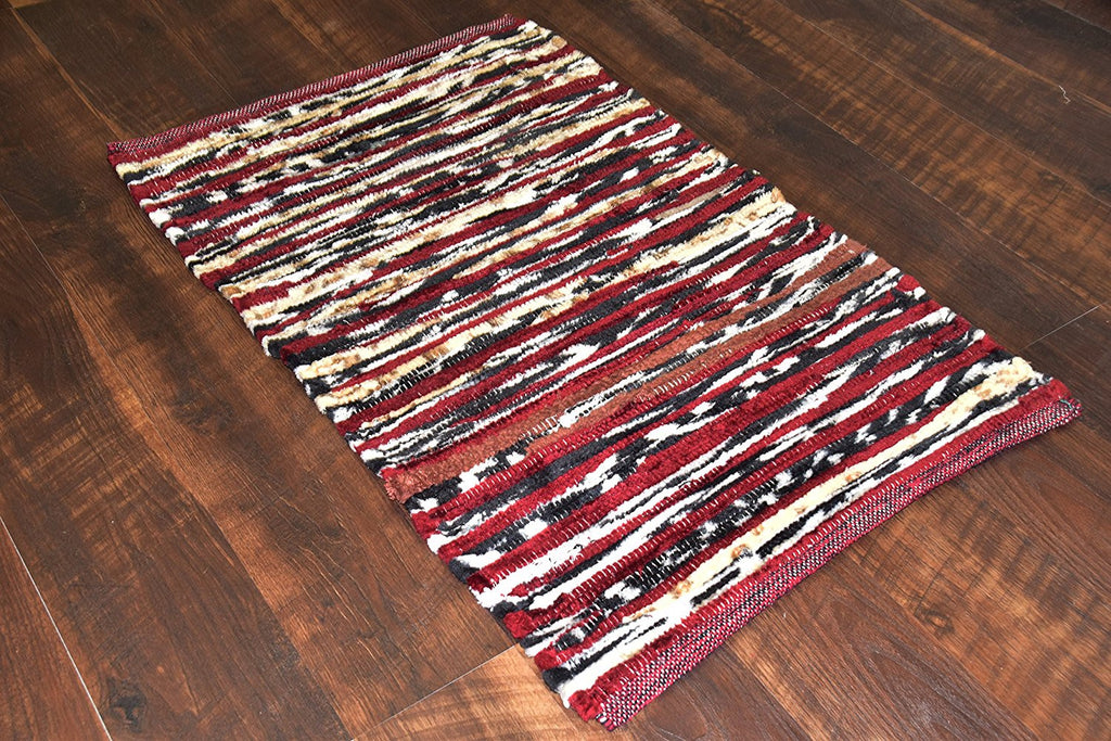 Door Mat 2x3 ft Fleece Area Rug Doormat Soft Maroon HandWoven Floor Mat Bedroom Kitchen Bathroom Study Living Room Entry way Rug by MystiqueDecors