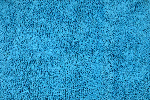 Bath & Floor Mats Soft Shag Cotton Mats-Turquoise 2 ft x 3 ft