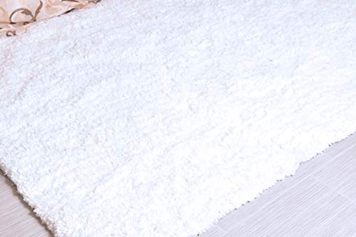 MystiqueDecors Super Soft Shag Rug Premium Microfiber Handmade Shaggy Area Rug, Living Room, Bedroom Décor, 5' x 7' ft & 27"X 45" in White, Gray, Beige