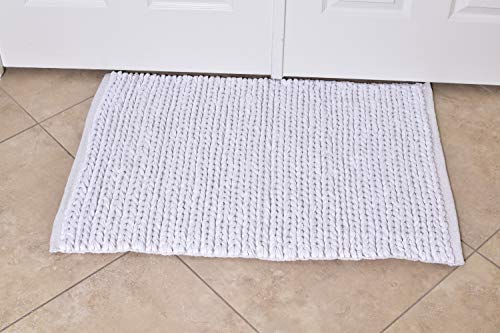 2x3' White Door mat Braided Area Rug
