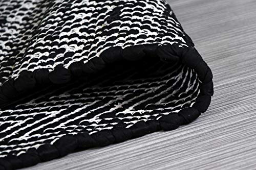 Outdoor Rugs Black and White Cotton Rugs 3' x 5' - Zars Buy