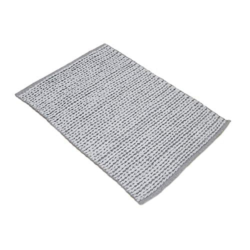 2x3' Grey Cotton Door mat Braided Area Rug