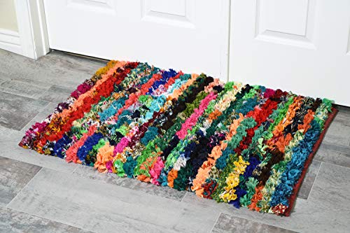 Calming Living Room Rug Multicolored Patterned Indoor Rug Shag Non-Sli –  Feblilac® Mat