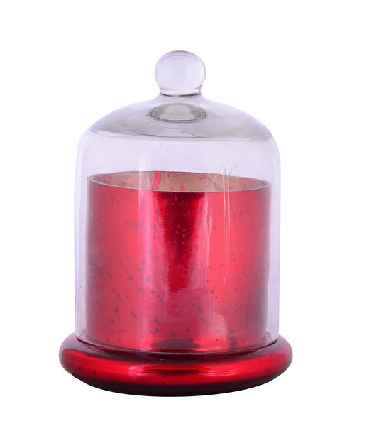 Scented Wax Filled Candle Holders Glass Votive-Red