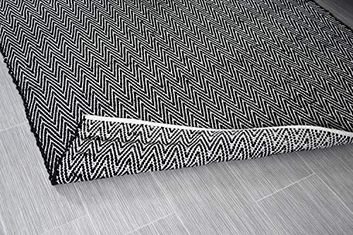 Essential Woven Indoor Outdoor Zigzag Tan/Black Polypropylene Rug -  Kebabian's Rugs