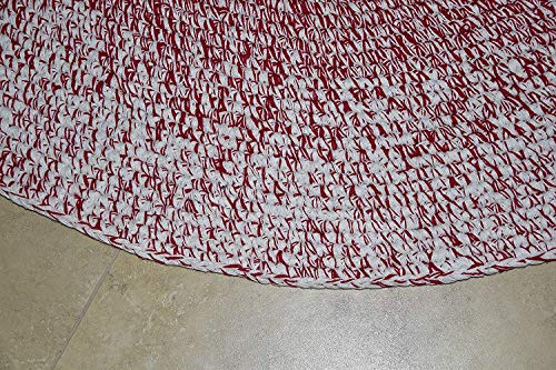 MystiqueDecors 5 ft Round Area Rug for Living Room Bedroom - Soft Cotton Hand Woven Patterned Rug 5'