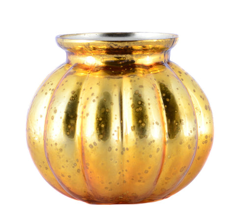 Antique Finish Tea Light Votive Candle Holders-Gold