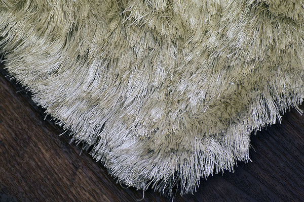 Ivory Grey Tone Soft Shaggy 5x8 ft Area Rug Table Tufted Gray Polyester Shag Carpet Contemporary Living Family Room Kids Room Bedroom Rugs