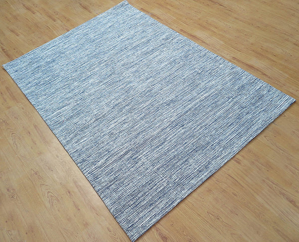 5x8 ft Blue Cotton Area Rug