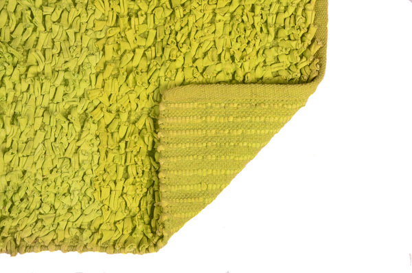 Bath & Floor Mats Soft Shag Cotton Mats-Green Size 2 ft x 3 ft