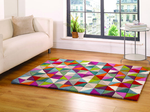5x7 ft Woolen Multicolor Wool Area Rug